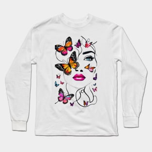 Lady Butterfly Long Sleeve T-Shirt